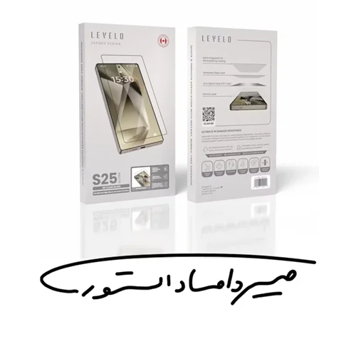 محافظ صفحه نمایش شفاف برند Levelo - متناسب با S25 Ultra - مدل Anti Reflection Clear Glass