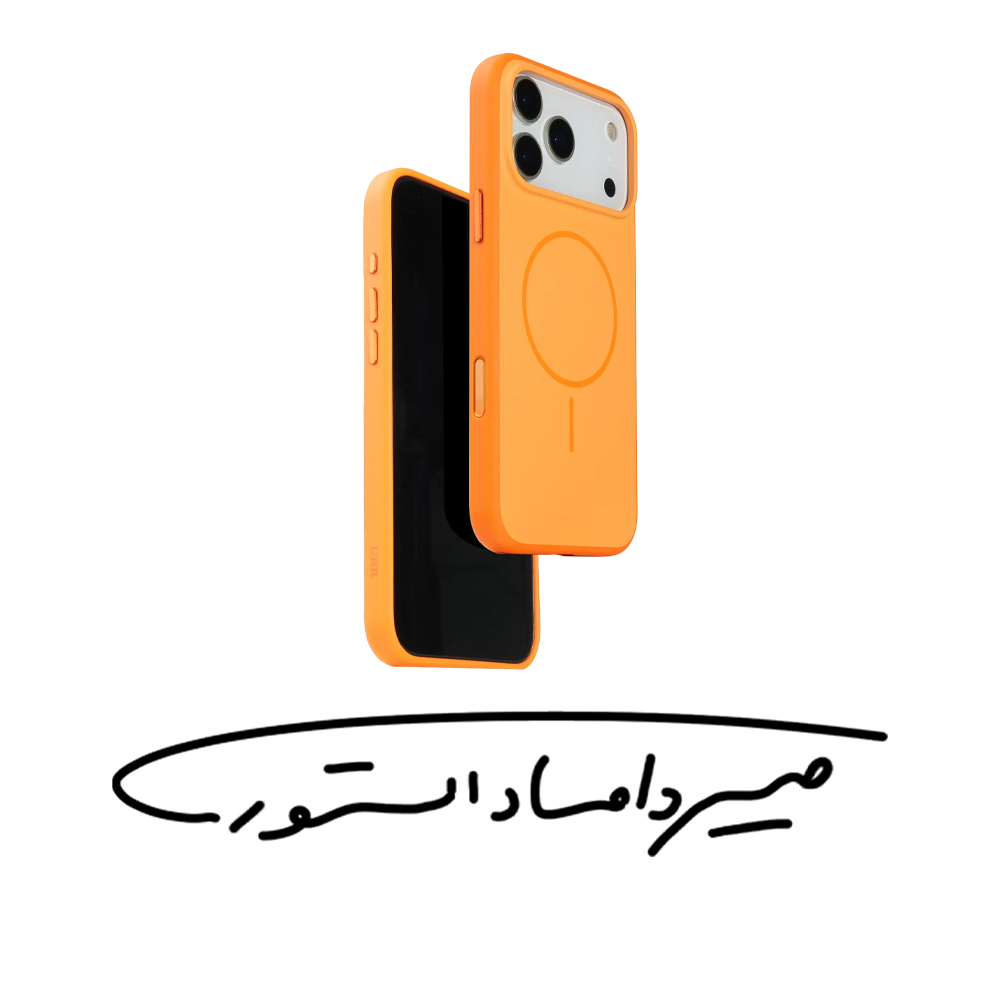 قاب برند G-TECH - آیفون سری 17 - مدل Nexo Pulse - سیلیکونی مگ سیف دار - نارنجی