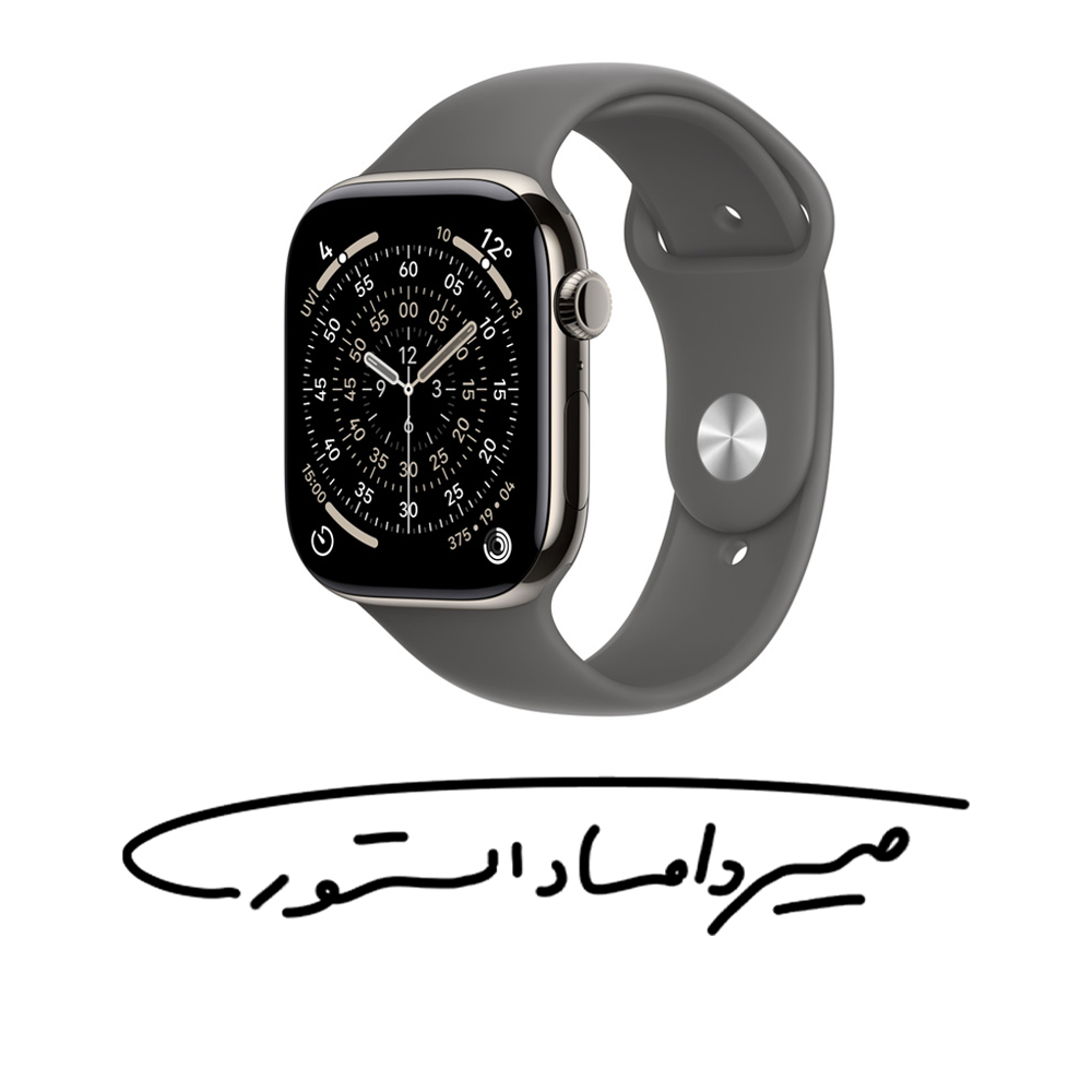 ساعت هوشمند اپل سری 11 - بدنه تیتانیومی - بند سیلیکونی - 46mm