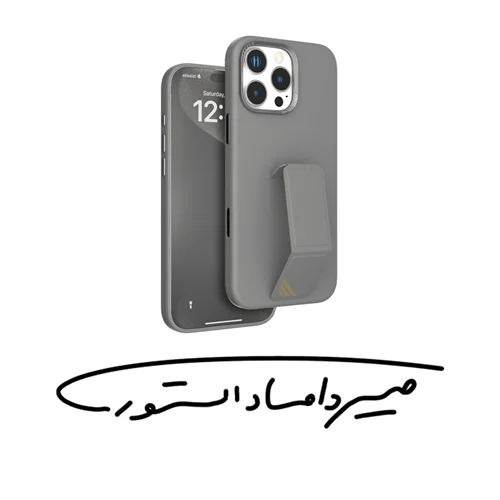 قاب برند Levelo - آیفون سری 16 - مدل Morphix - طرح سیلیکونی خاکستری