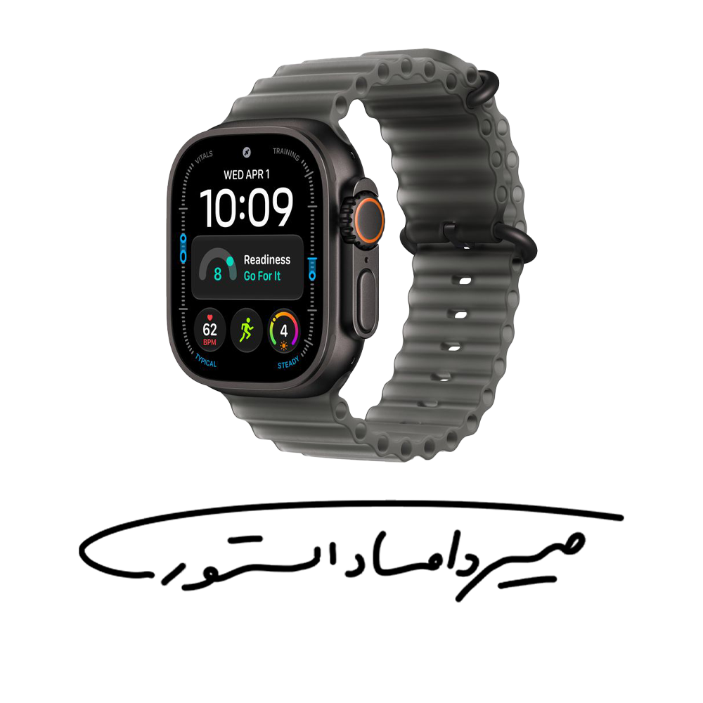 ساعت هوشمند اپل مدل اولترا 4 - بدنه مشکی تیتانیوم - Ocean Band - 49mm