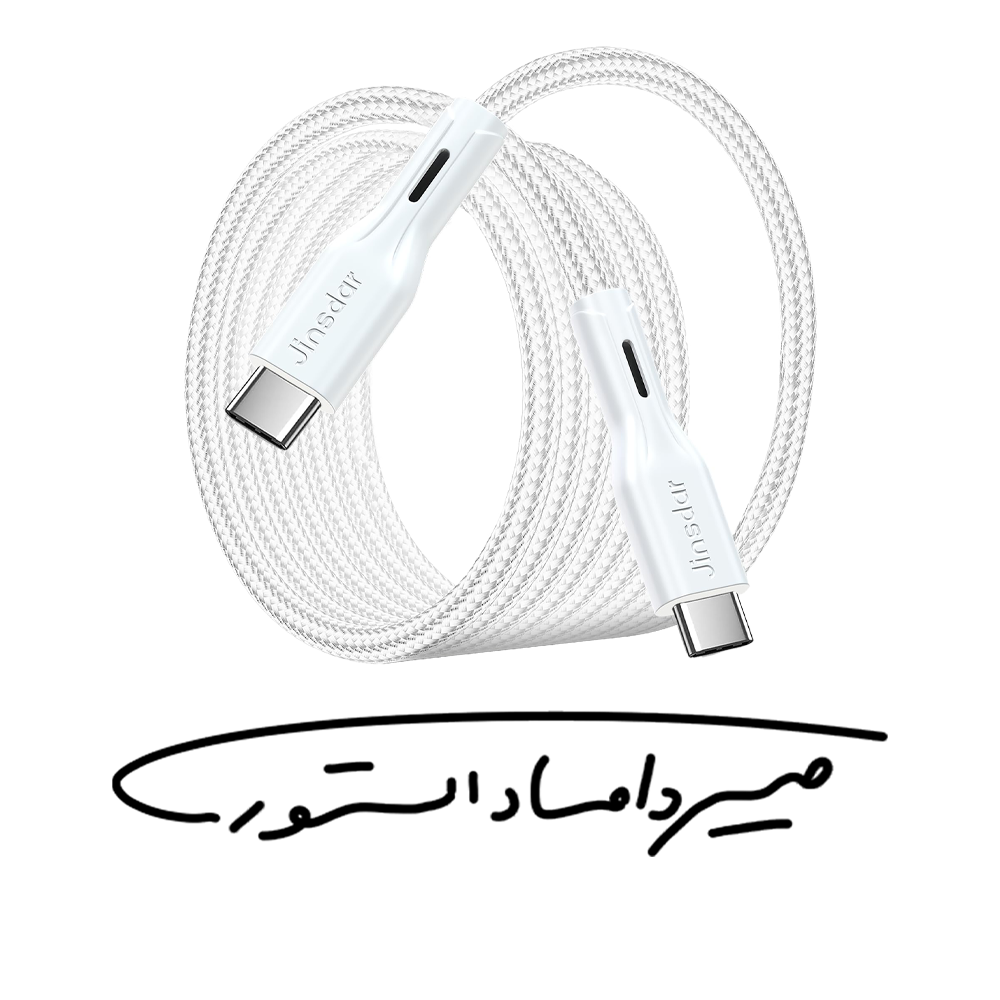 کابل USB-C to USB-C کنفی برند Jinsdar - طول ۱.۸ متر - 140W