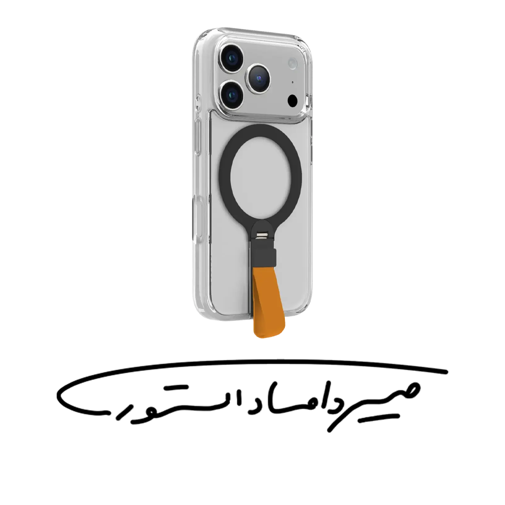 قاب برند Levelo - آیفون سری 17 - مدل Spira - ضد ضربه و هولدر دار - شفاف