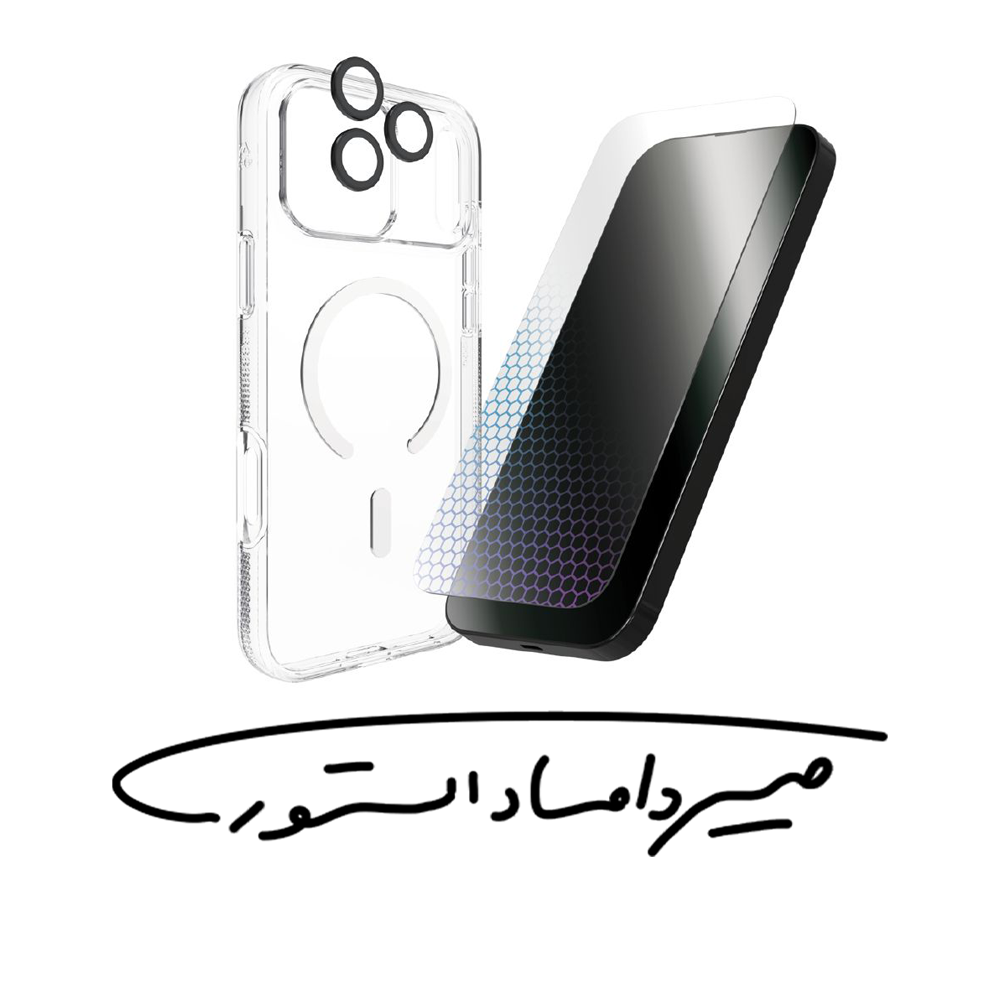 باندل قاب، گلس و گلس لنز برند Zagg - آیفون سری 17 - Protection Bundle 360 - پرایوسی