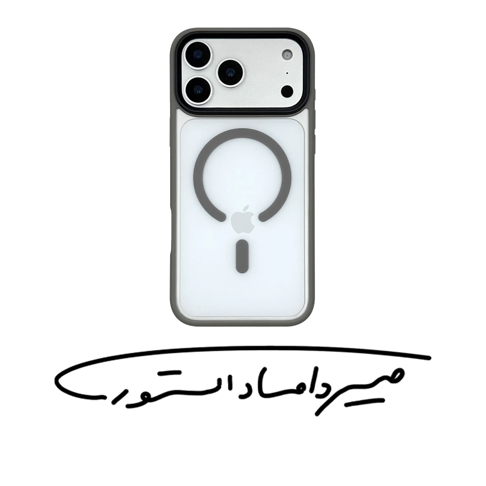 قاب برند G-TECH - آیفون سری 17 - مدل Nexo Frost - پشت مات - مگ سیف دار - خاکستری